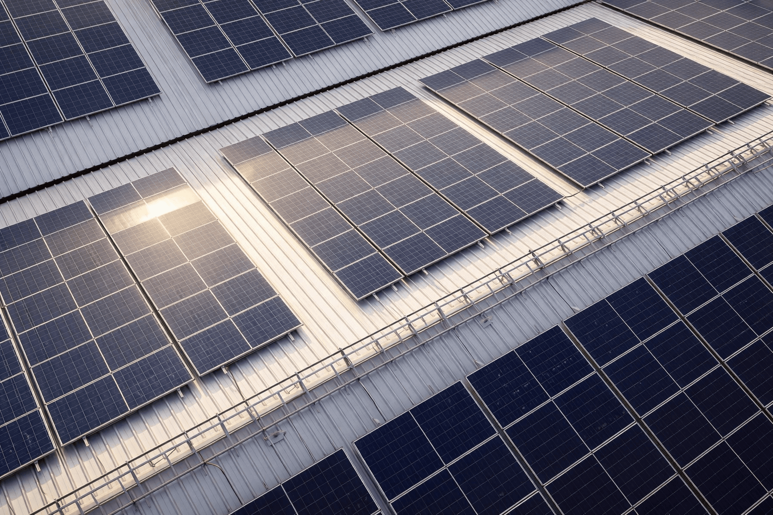 Průmyslová fotovoltaická instalace